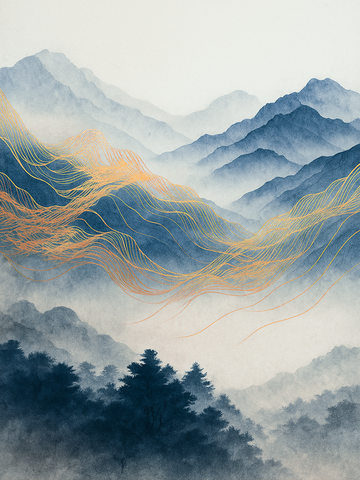 Serene Mountain View Framed Poster