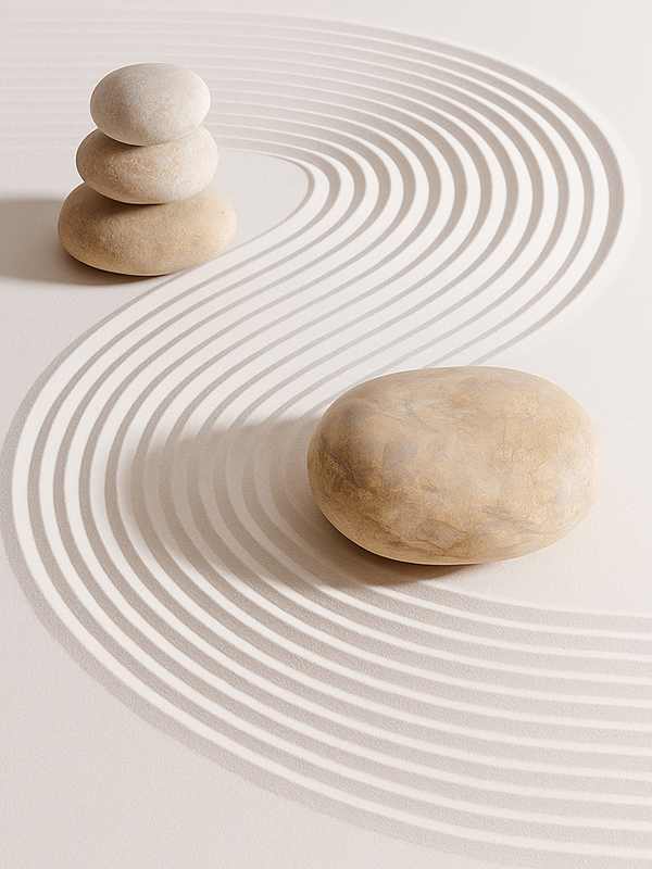 Serene Zen Stone Framed Poster