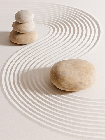 Serene Zen Stone Framed Poster