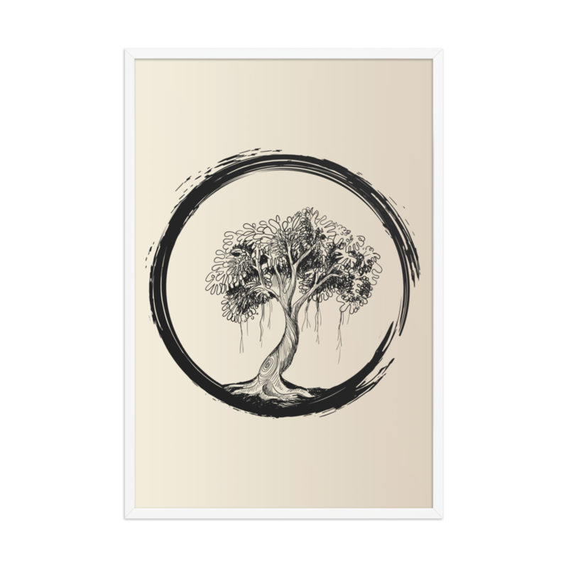 Serenity Circle Zen Framed Poster