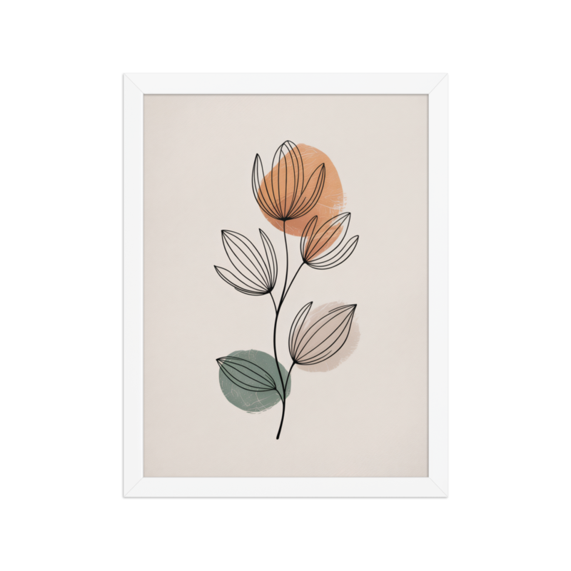 Serene Flower Premium Framed Poster