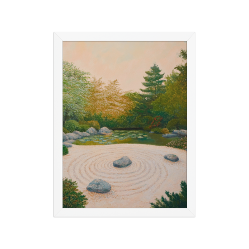 Serene Zen Garden Framed Art