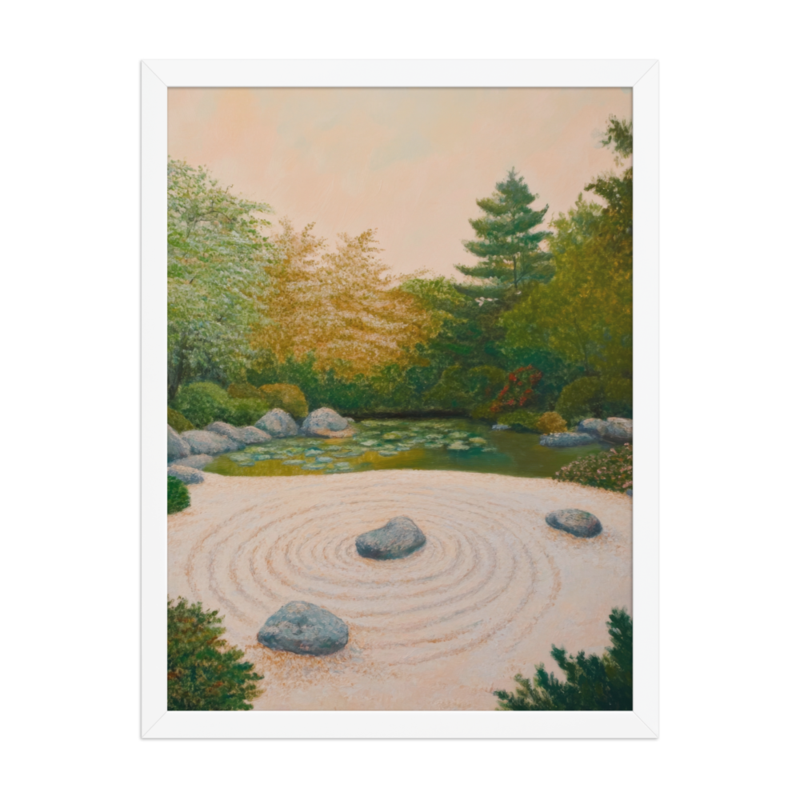 Serene Zen Garden Framed Art