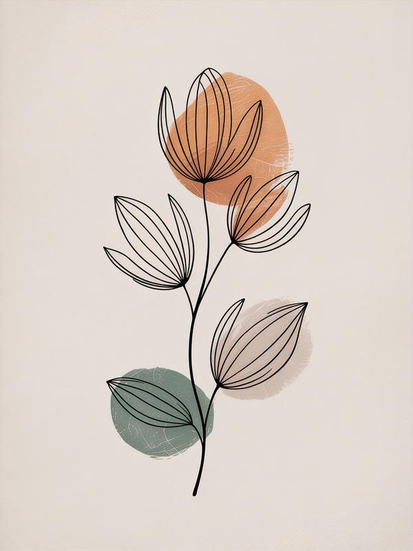 Serene Flower Premium Framed Poster