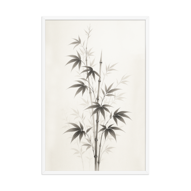 Zen Bamboo Essence Framed Poster