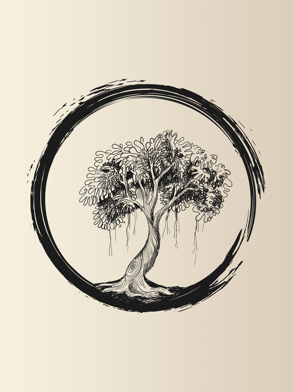 Serenity Circle Zen Framed Poster