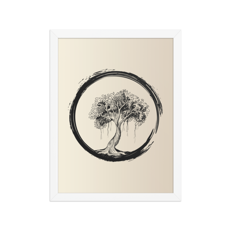 Serenity Circle Zen Framed Poster