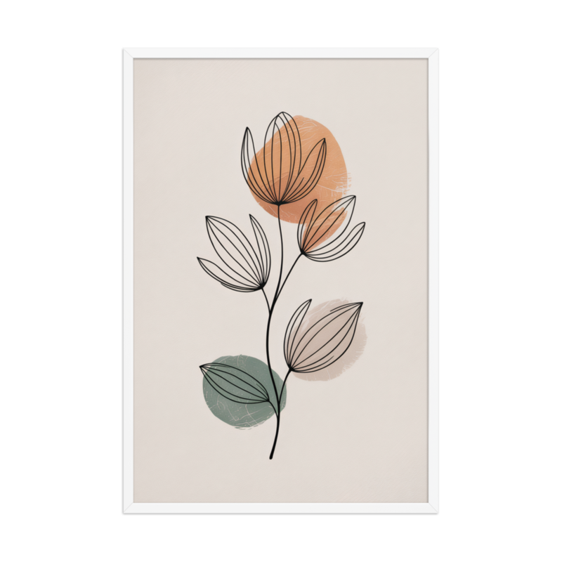 Serene Flower Premium Framed Poster