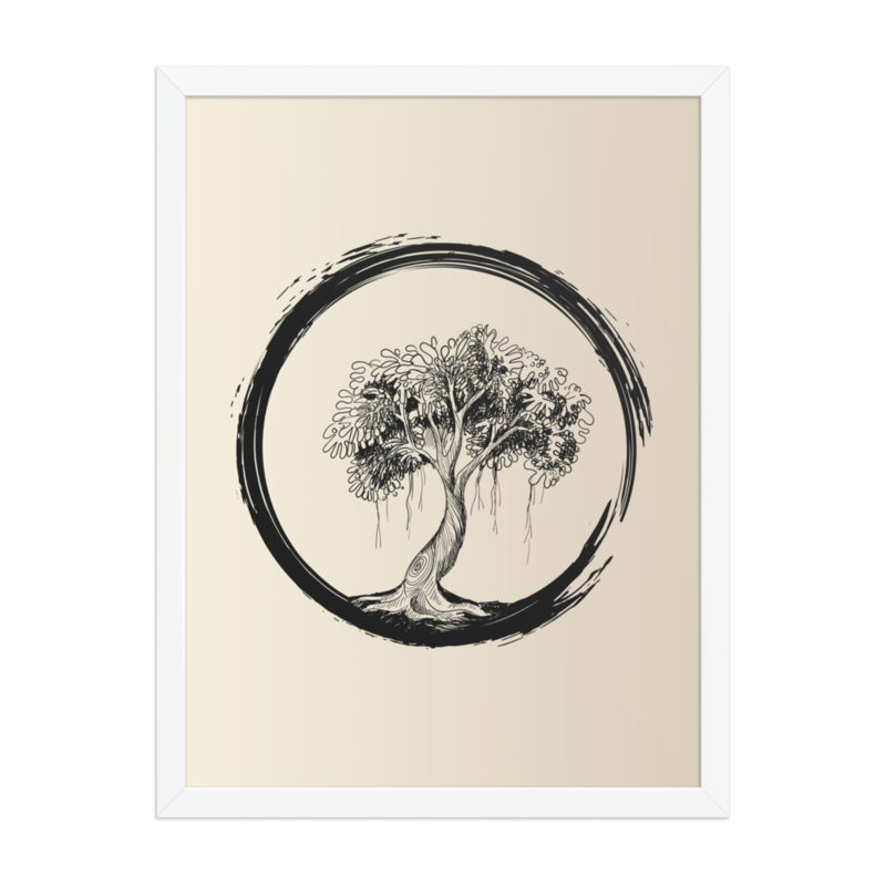 Serenity Circle Zen Framed Poster