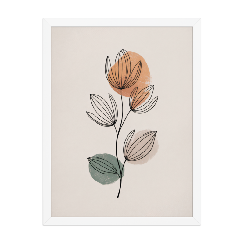 Serene Flower Premium Framed Poster