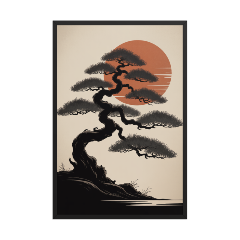 Serene Bonsai Zen Framed Poster