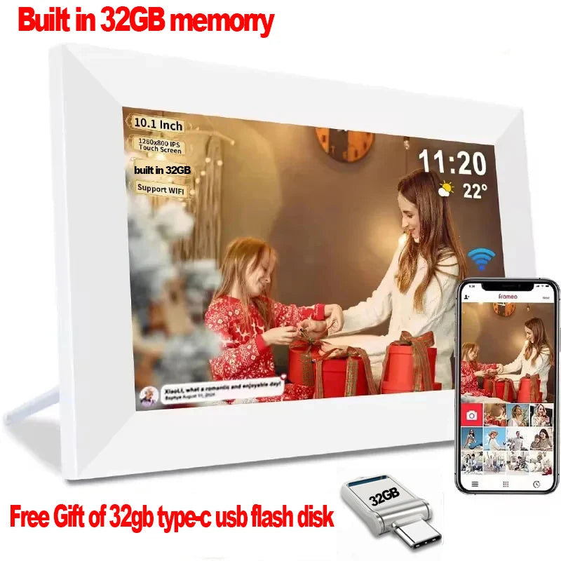 Zen Digital Picture Frame 10.1 Inch 32GB/64GB Smart WiFi