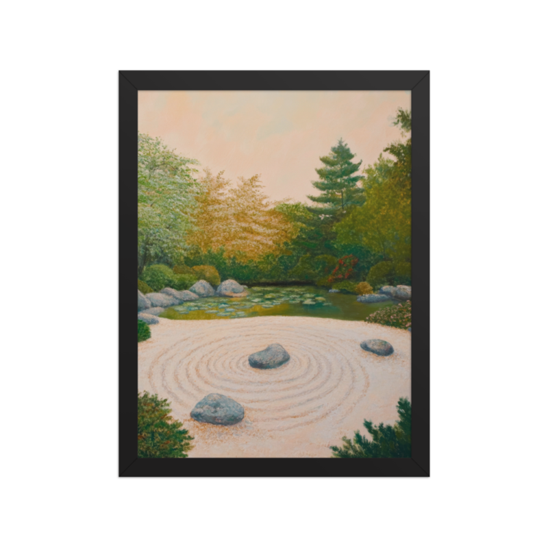 Serene Zen Garden Framed Art
