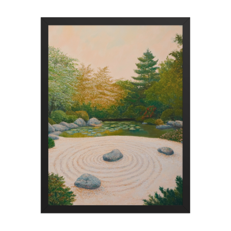 Serene Zen Garden Framed Art