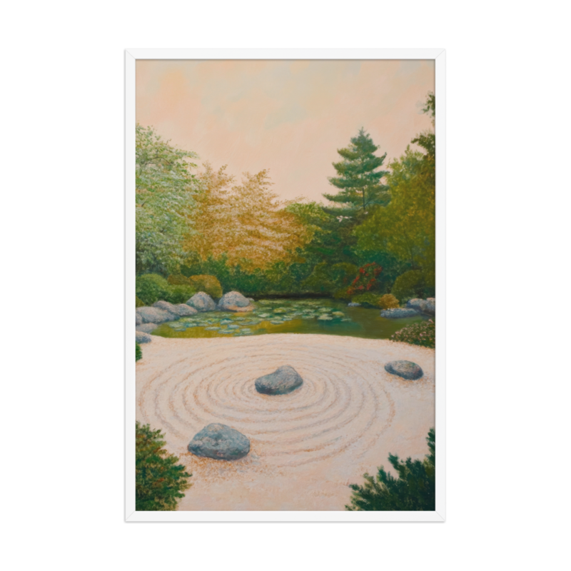 Serene Zen Garden Framed Art