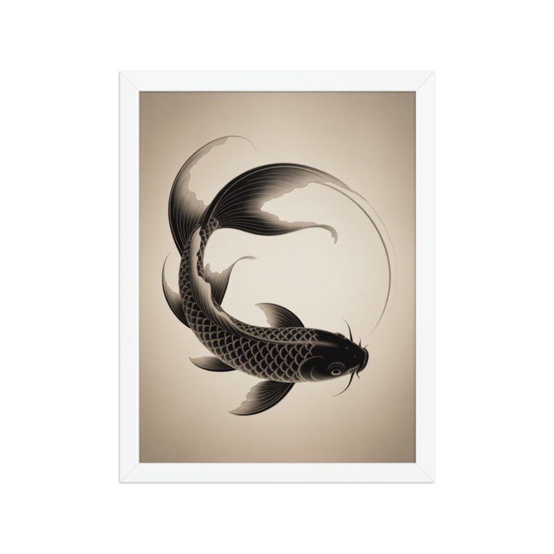 Serene Koi Framed Poster