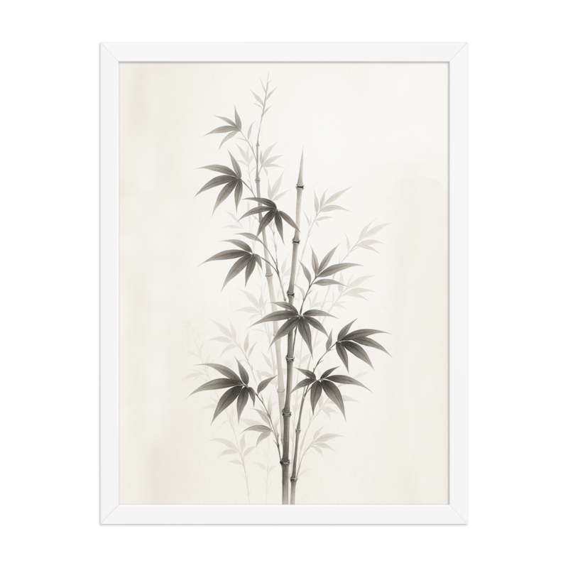 Zen Bamboo Essence Framed Poster