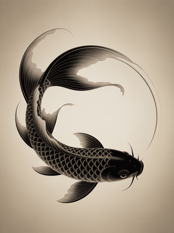 Serene Koi Framed Poster