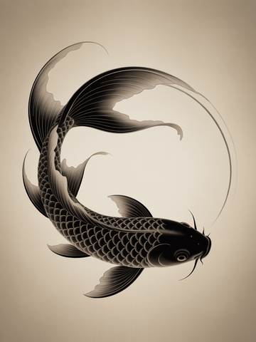 Serene Koi Framed Poster