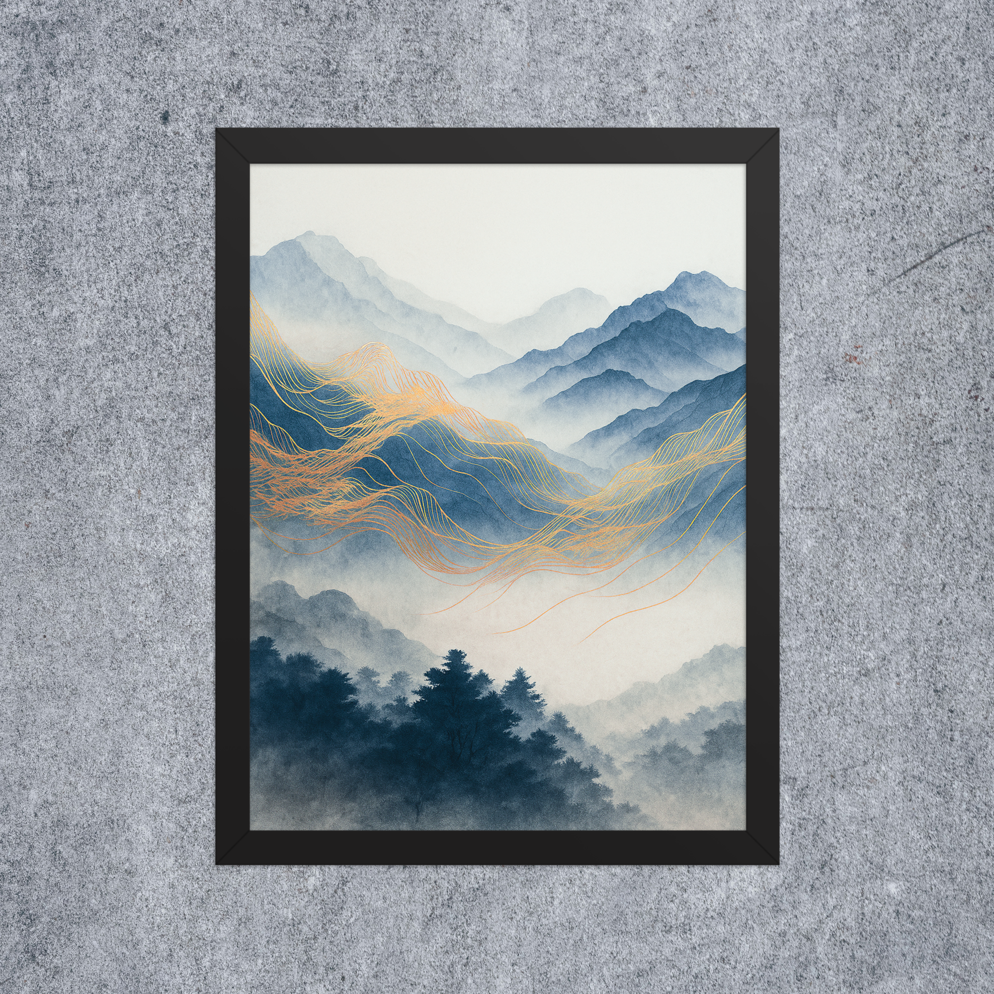 Moutain – Black Framed poster