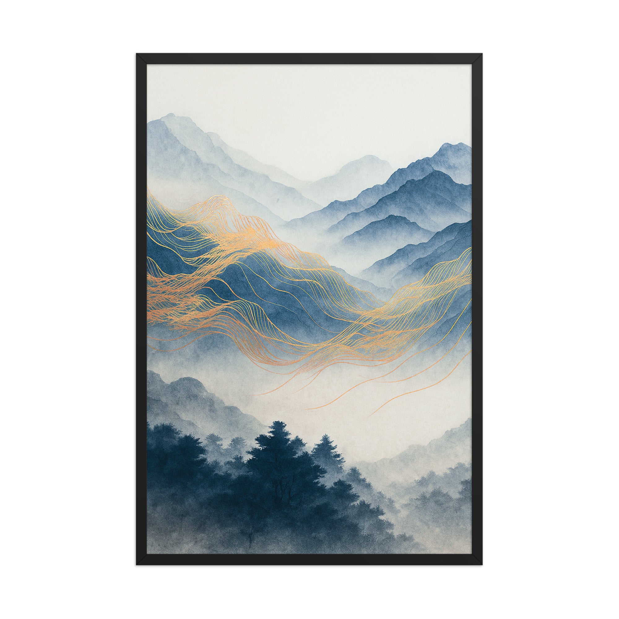 ET ポスター BNG Not MONDO シルクスクリーン Moutain – Black Framed poster – Zen Dens Center